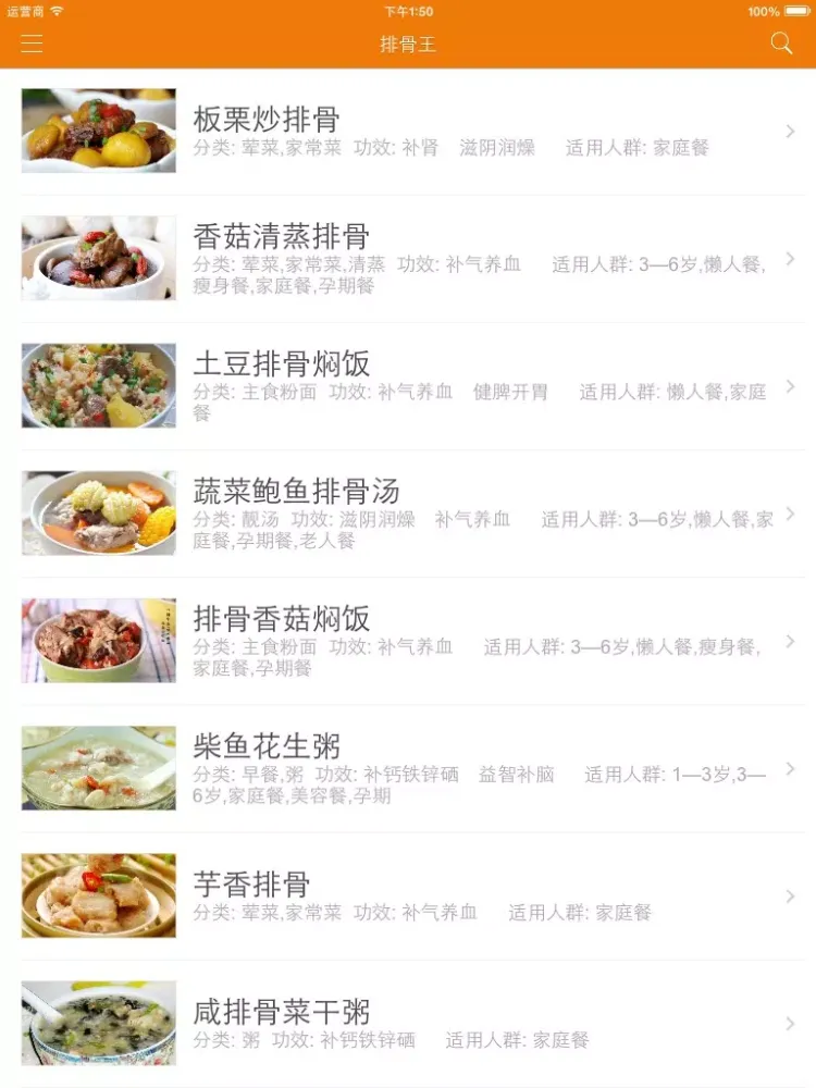 تصاویر 排骨王 - 美味排骨的做法大全 iPad 