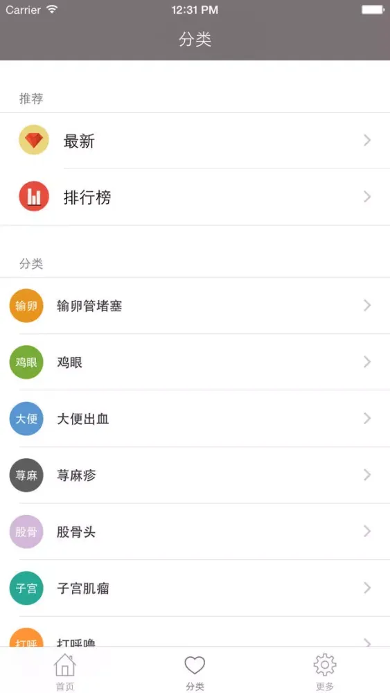 Ảnh chụp màn hình của 中医疾病大全 - 从中医角度为大家提供疾病的预防、治疗和调理
