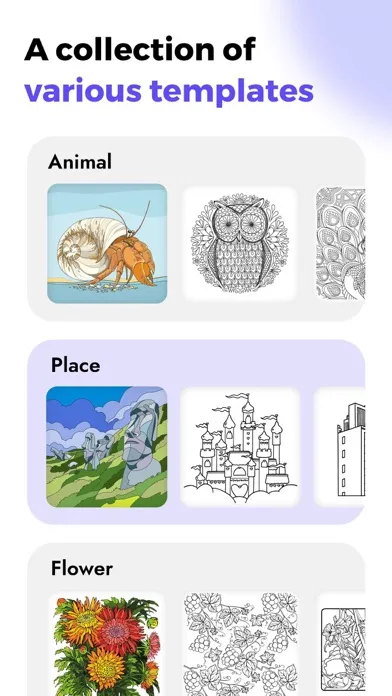Captures d'écran de iPaint:Happy Coloring Book