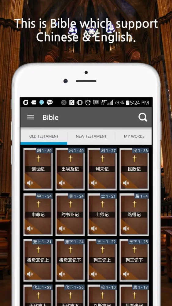 Tangkapan skrin Chinese Bible-Human voice