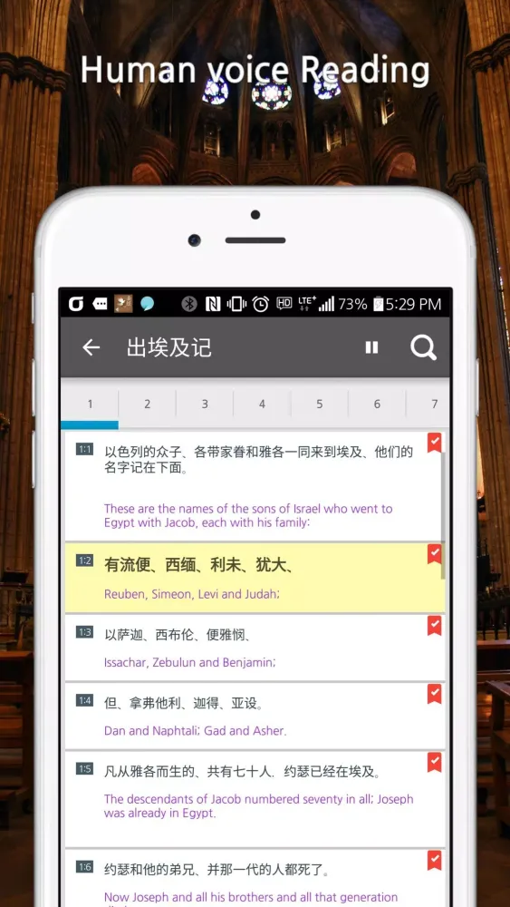 Tangkapan skrin Chinese Bible-Human voice