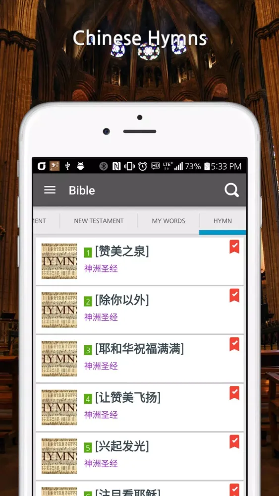 Tangkapan skrin Chinese Bible-Human voice