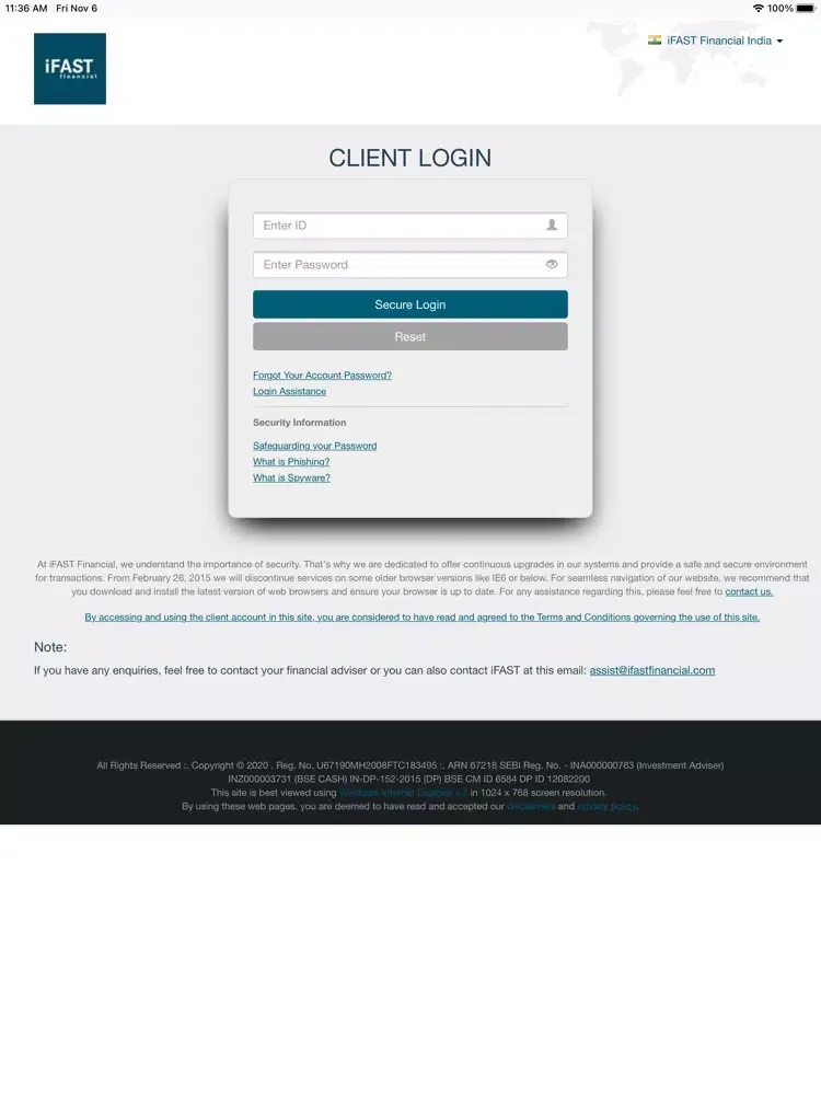 Captures d'écran de iFAST India Client iPad 