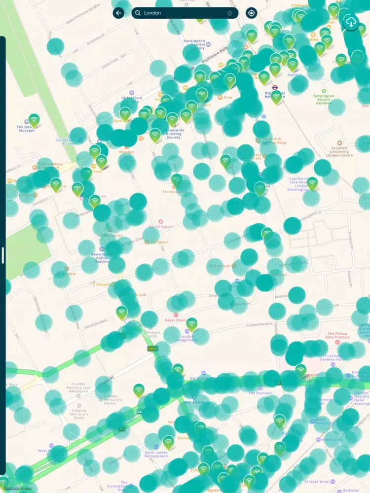 Capturas de tela do iPass Maps™ iPad 