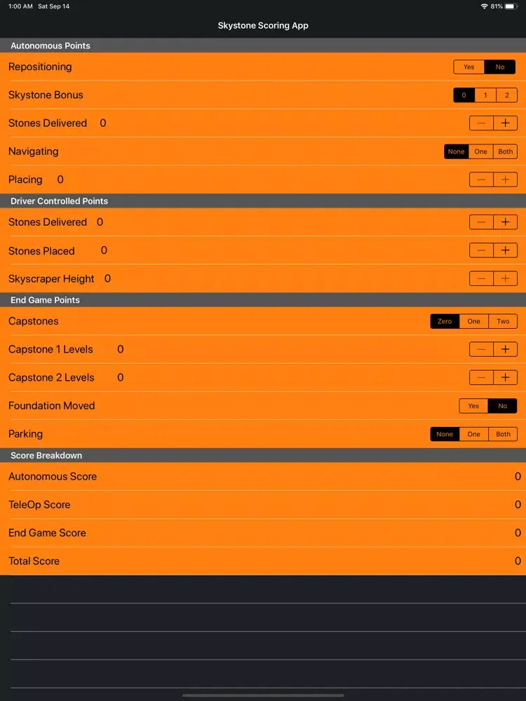 FTC Scorer (2019) by Mihir C. iPad 應用截圖