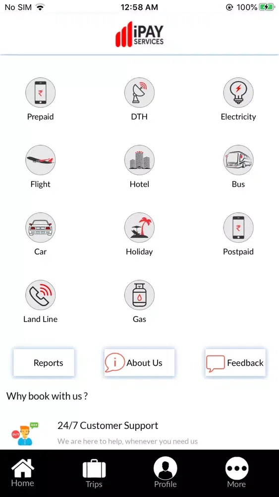 Screenshot di iPay services