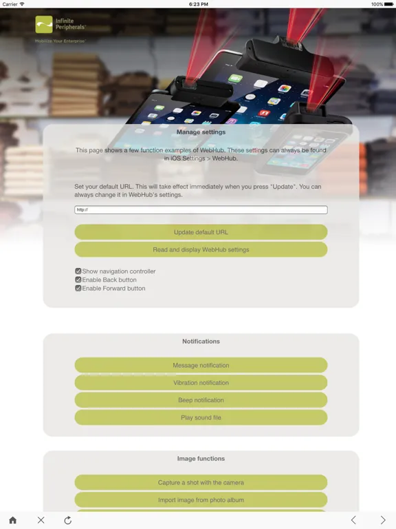 Zrzuty ekranu WebHub - IPC Browser iPad 