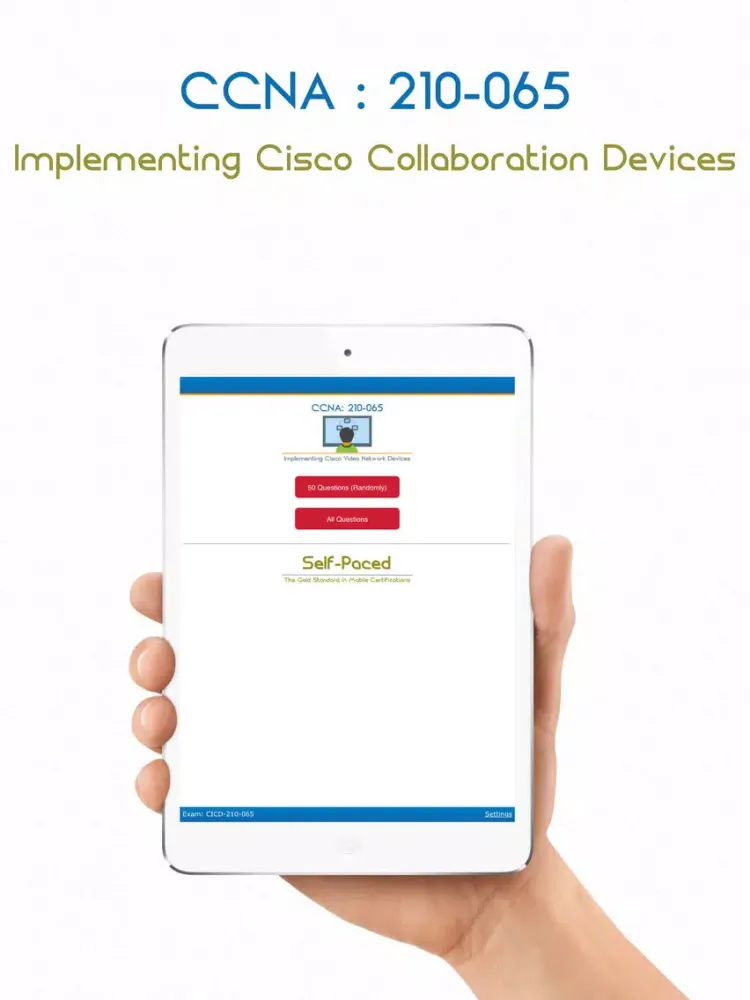 ภาพหน้าจอของ 210-065: CCNA Collaboration - Certification App iPad 