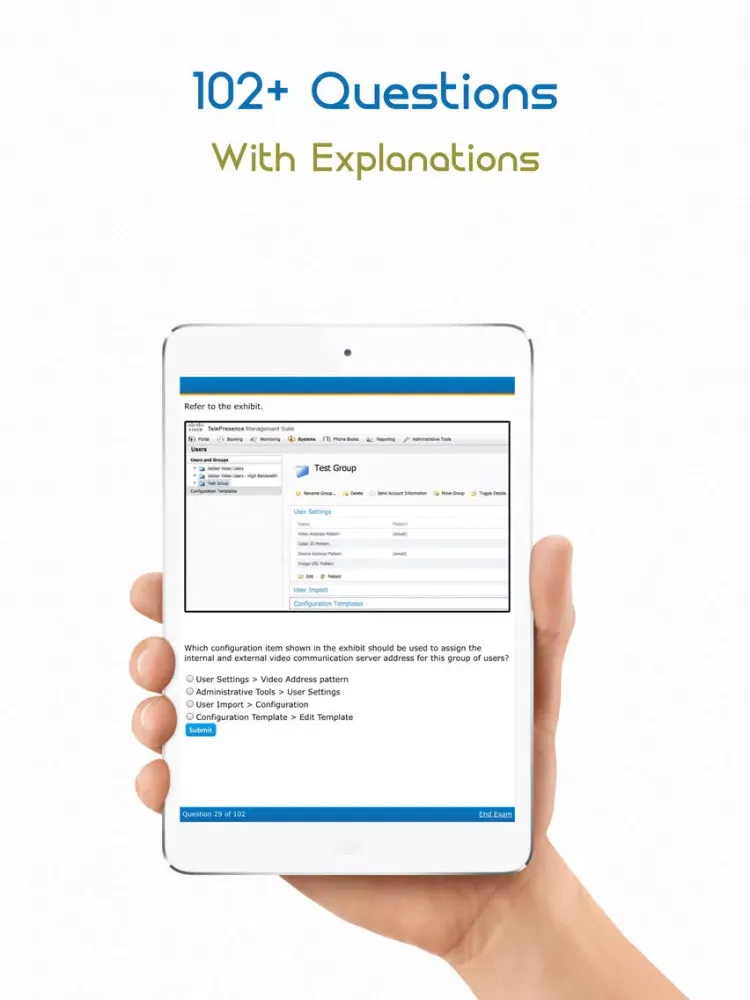 ภาพหน้าจอของ 210-065: CCNA Collaboration - Certification App iPad 