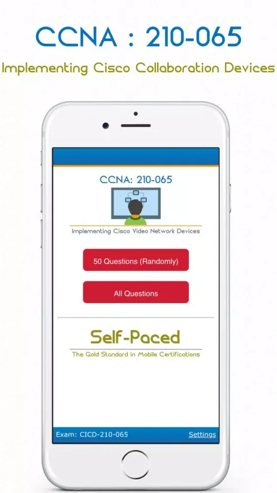 ภาพหน้าจอของ 210-065: CCNA Collaboration - Certification App