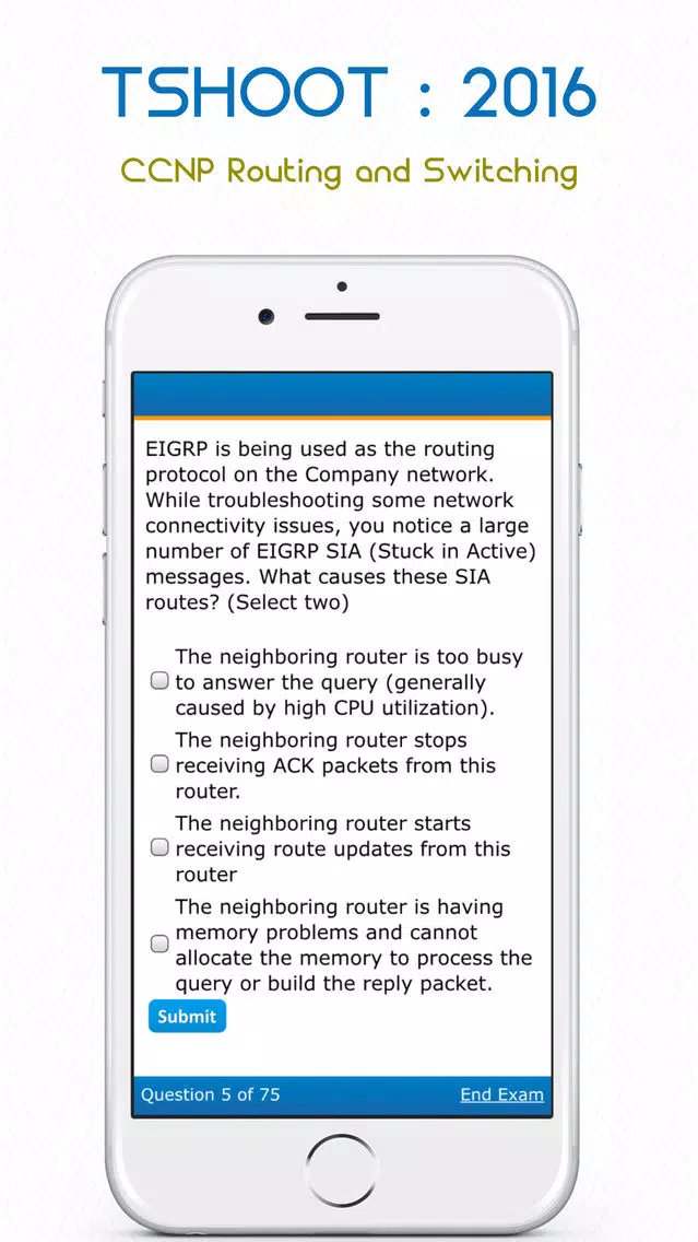 Capturas de pantalla de 300-135: CCNP TSHOOT - Certification App