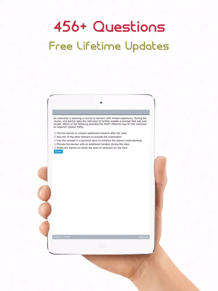 Capturas de tela do TK0-201 : CompTIA Certified Technical Trainer (CTT+) iPad 