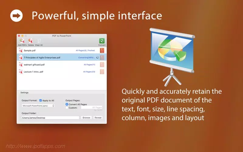Tangkapan skrin Quick PDF to PowerPoint