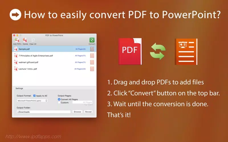 Tangkapan skrin Quick PDF to PowerPoint