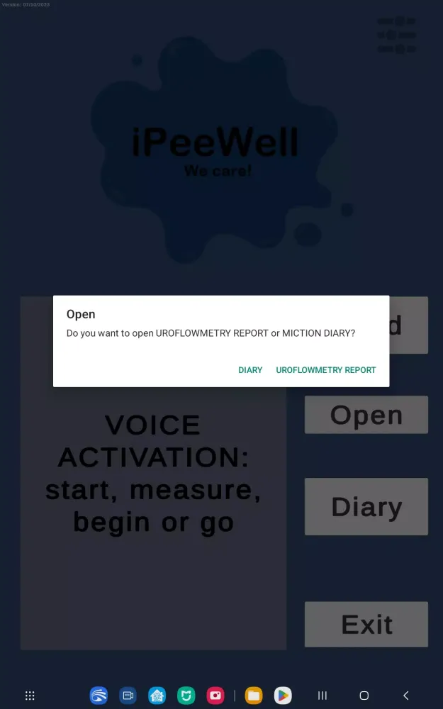 Zrzuty ekranu iPeeWell Uroflow
