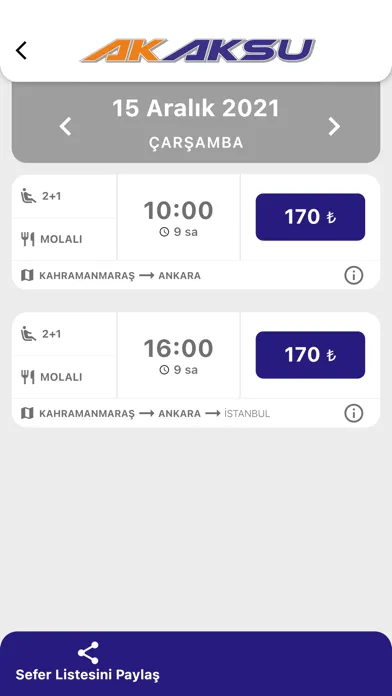 Capturas de tela do Ak Aksu Turizm