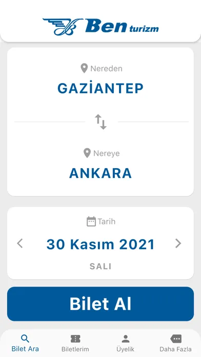 Ben Turizm Ekran Görüntüleri
