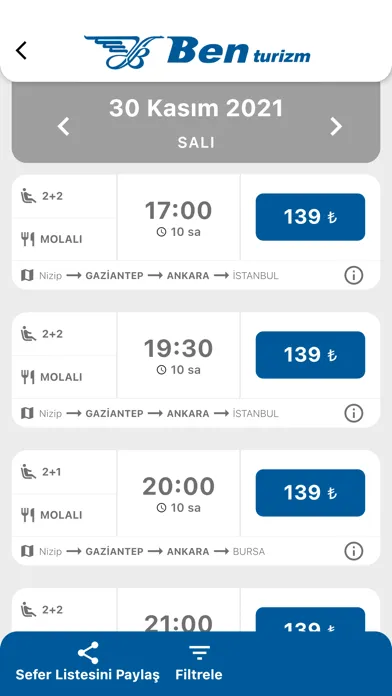 Ben Turizm Ekran Görüntüleri