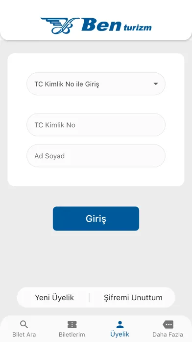 Ben Turizm Ekran Görüntüleri