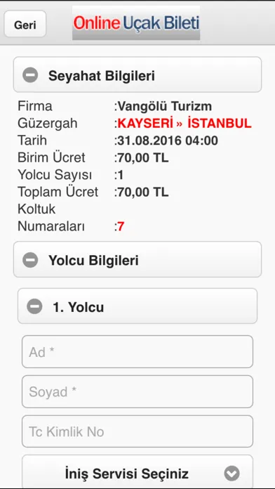 ภาพหน้าจอของ En Uygun Uçak Bileti Tic.Ltd.
