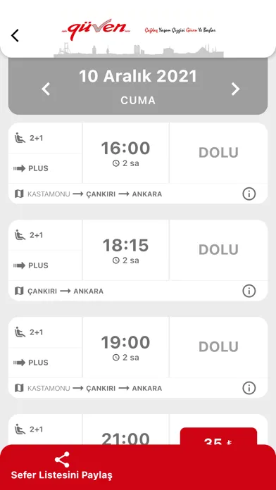 Скриншоты Güven Turizm