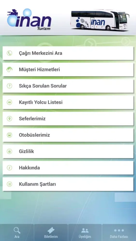 Capturas de tela do İnan Turizm