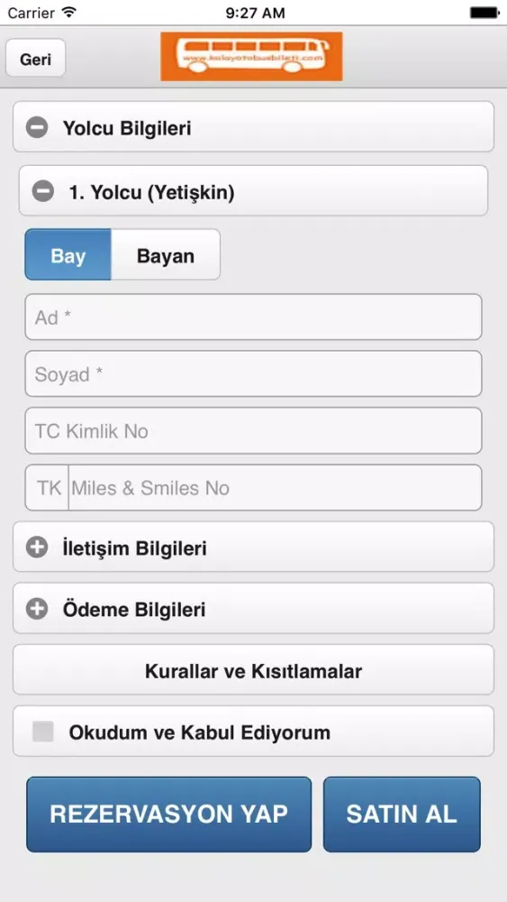 Kolay Uçak Bileti Ekran Görüntüleri