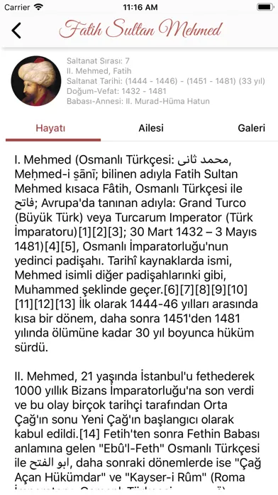 Capturas de pantalla de Osmanlı Tarihi