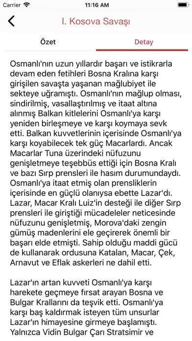 Capturas de pantalla de Osmanlı Tarihi