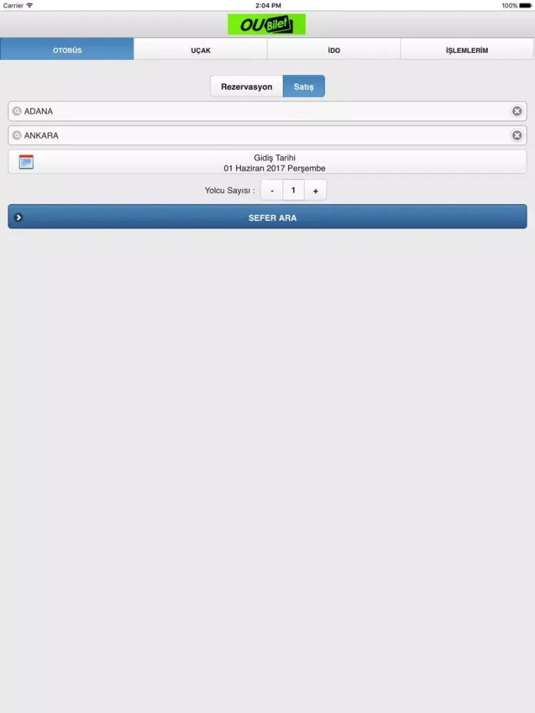 Скриншоты Oubilet iPad 