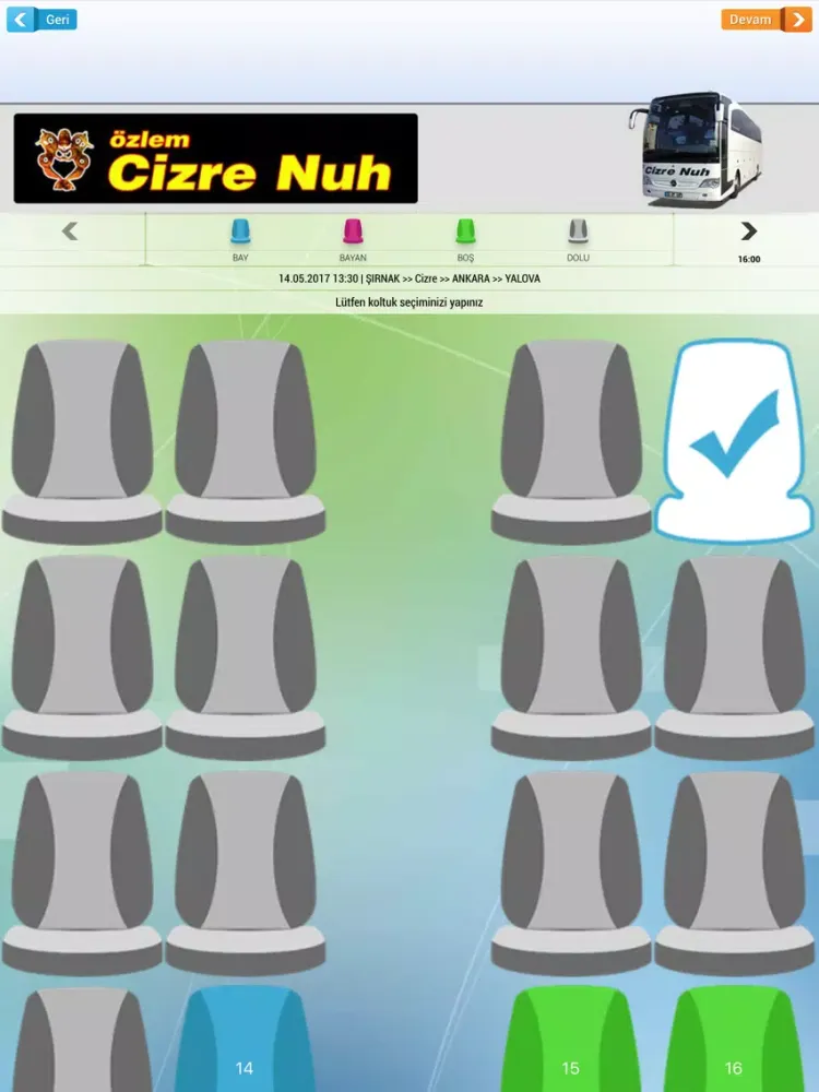 Ảnh chụp màn hình của Özlem Cizre Nuh Seyahat iPad 