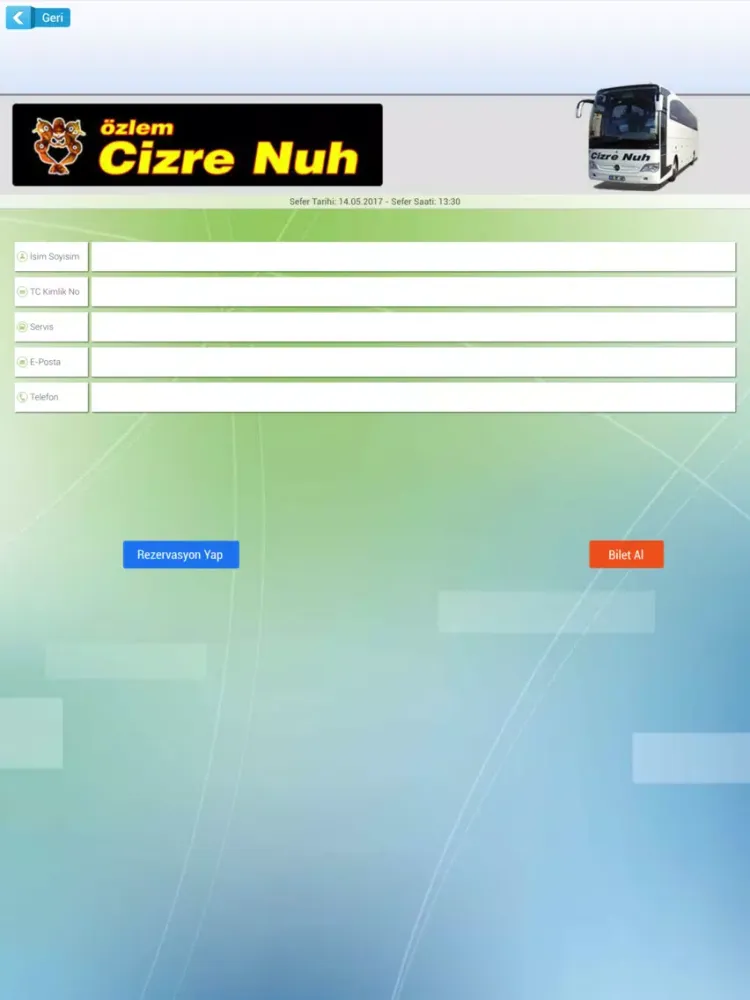 Ảnh chụp màn hình của Özlem Cizre Nuh Seyahat iPad 