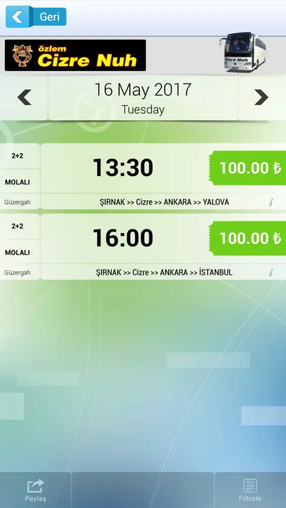 Ảnh chụp màn hình của Özlem Cizre Nuh Seyahat