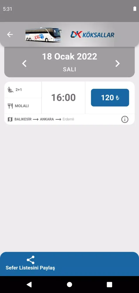 Köksallar Turizm स्क्रीनशॉट