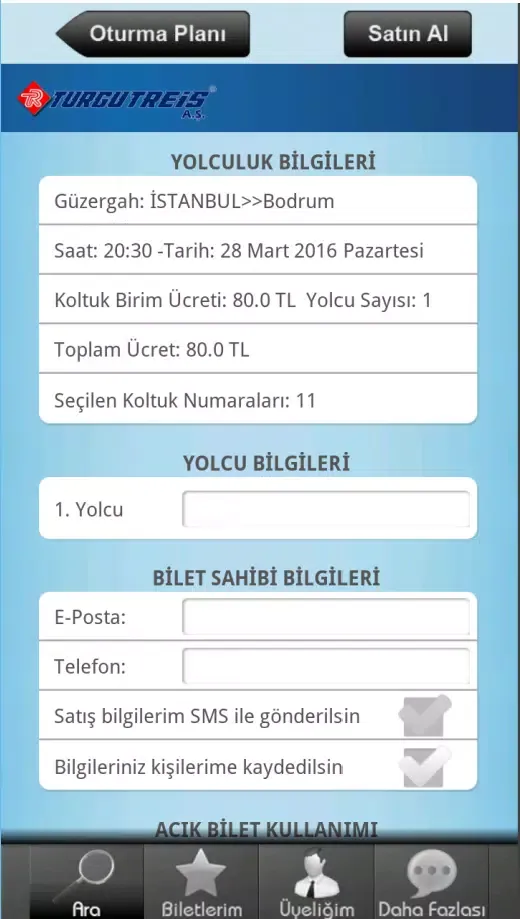 Tangkapan skrin Turgutreis Turizm