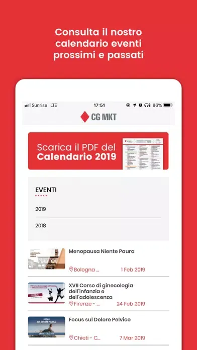 Capturas de tela do CG Mkt Eventi