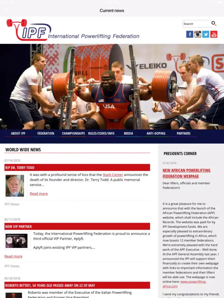 IPF-NEWS iPad  Screenshots