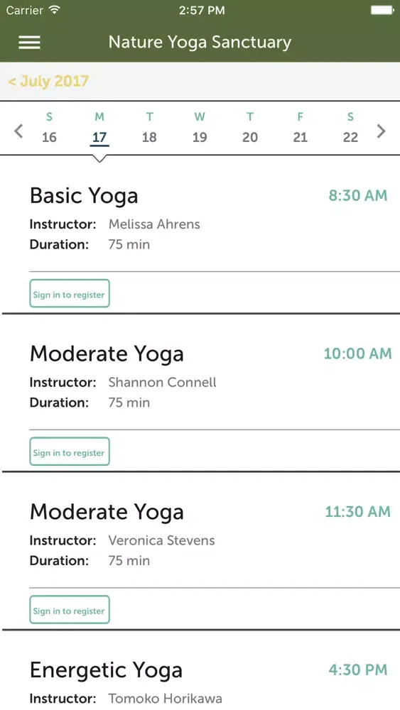Tangkapan skrin Nature Yoga Sanctuary