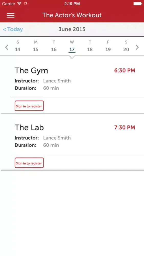 The Actor's Workout Screenshots