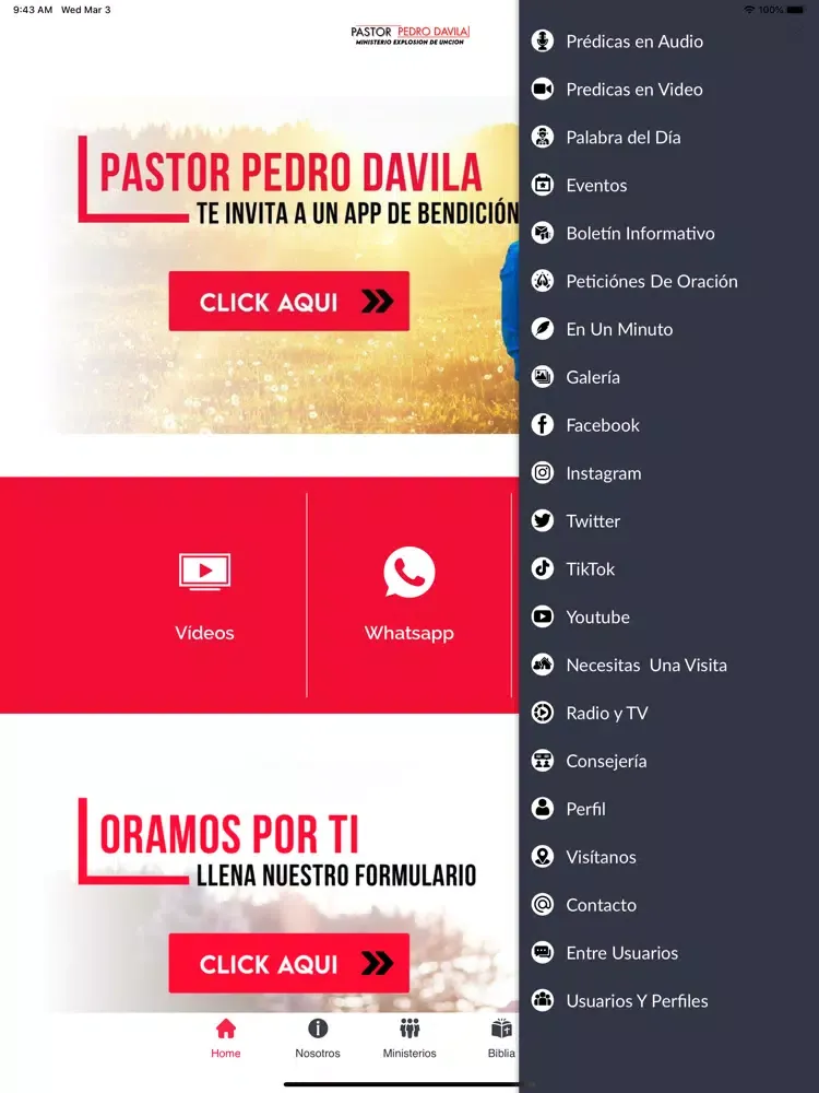 Zrzuty ekranu Pastor Pedro Davila iPad 