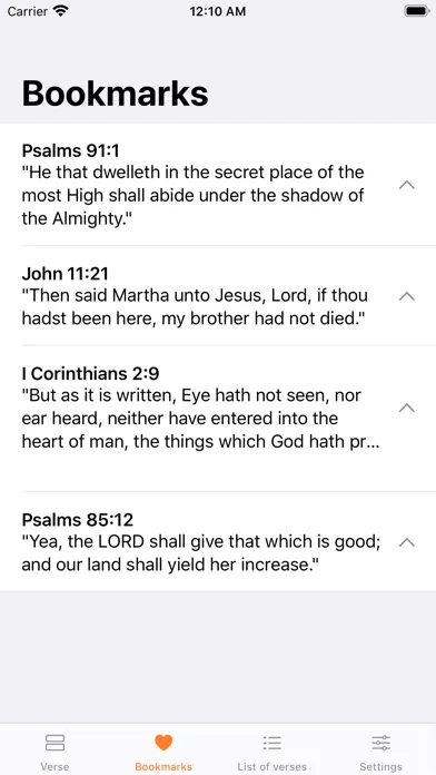 Capturas de pantalla de Verse of the Day to Share
