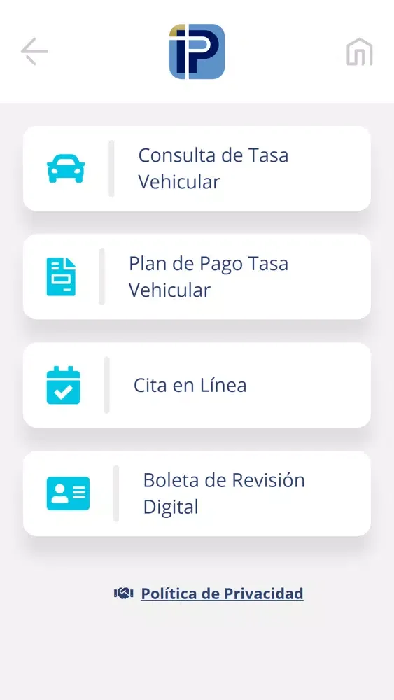 Screenshot di APP Instituto de la Propiedad