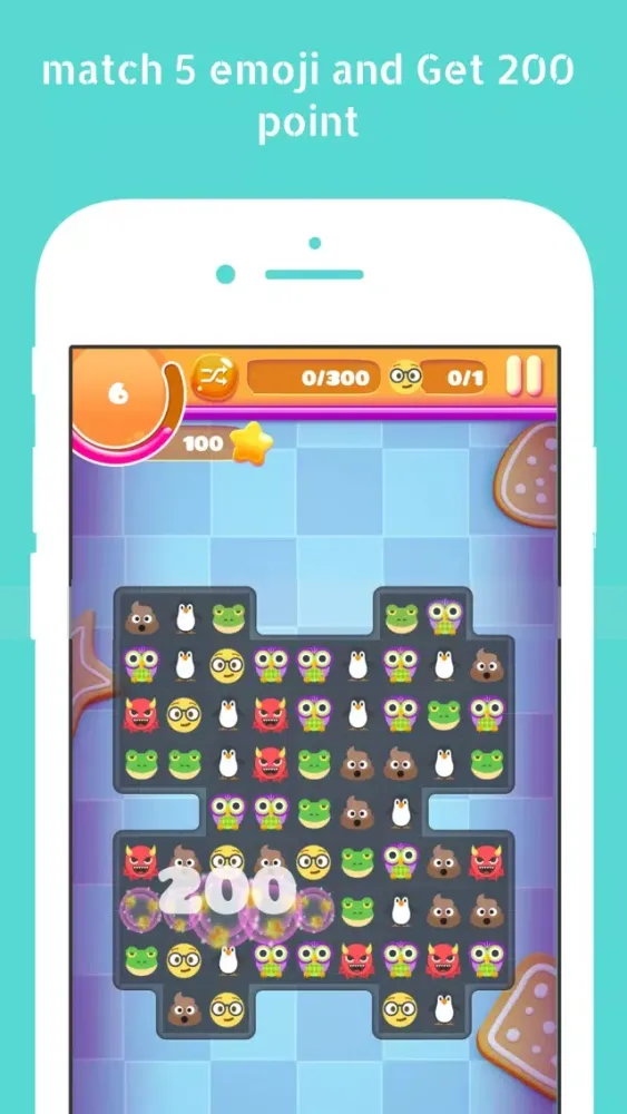 Emoji Crush - Funny puzzle game - match 4 Ekran Görüntüleri