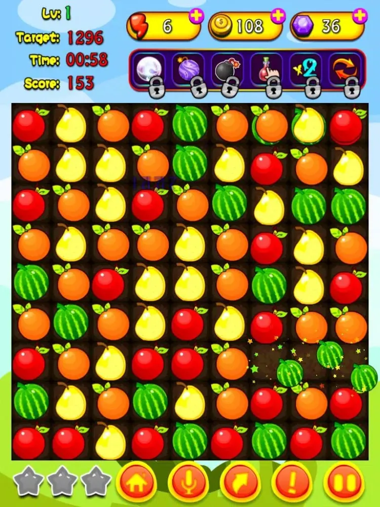 Скриншоты Cartoon Fruit Crush iPad 