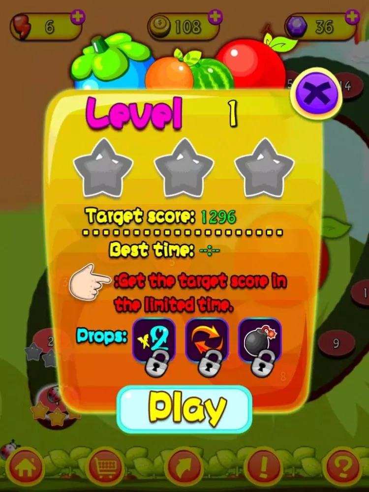 Скриншоты Cartoon Fruit Crush iPad 