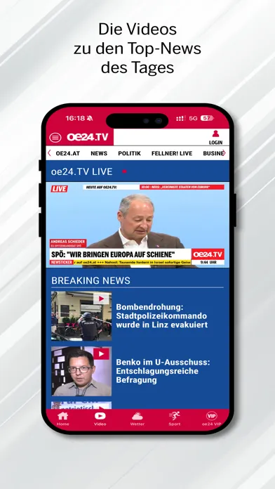 ภาพหน้าจอของ oe24.at