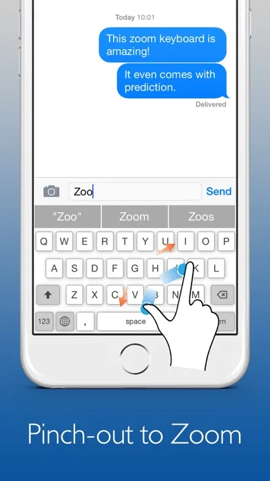 ภาพหน้าจอของ Zoom Keyboard – with Prediction: Custom Keyboard for iOS8