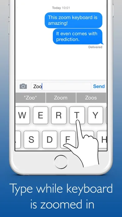 ภาพหน้าจอของ Zoom Keyboard – with Prediction: Custom Keyboard for iOS8