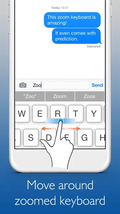 ภาพหน้าจอของ Zoom Keyboard – with Prediction: Custom Keyboard for iOS8