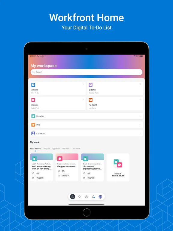 Adobe Workfront for MobileIron iPad  Screenshots